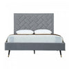 Crosby Modern Upholstered Velvet Queen Bed in Gray