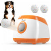 PawHut Upgraded 26-59-79ft Large Big Automatic Dog Ball Launcher for Large Medium Dogs, Outdoor Ball Launcher with 3* 2.5inch ETPU Tennis Play Toys, Interactive Dog Toys
