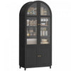 HOMCOM Arched Kitchen Pantry Cabinet, 71\" Tall Kitchen Storage Cabinet