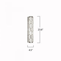 Elegance Integrated Led Wall Sconce, Chrome With Crystal Glassware Lamp