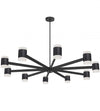 Dainolite Wilson Chandelier 140w Matte Black White Acrylic Diffuser Lamp