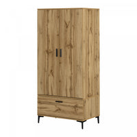 Musano Wardrobe Armoire With Doors And Drawers - Nordik Oak