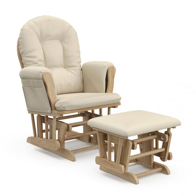 Storkcraft Hoop Glider and Ottoman - Natural/Beige Chair