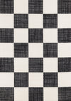 Covington Black White Checkered Pattern Rug, 7'10\" x 10'6\" Indoor Area Rug