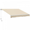 Outsunny 12' X 8' Retractable Awning Patio Awnings Sun Shade Shelter Cream