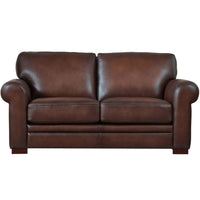 Hydeline Brookfield Leather Loveseat - Brown