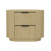 Olivia Modern 27\" Nightstand in Natural Oak (2-Drawer)