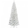 Homcom Snow Flocked Pencil Christmas Tree With Realistic Branch Tips White