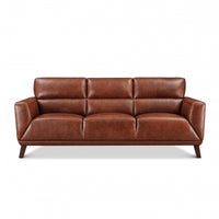 Hydeline Jake Leather Sofa - Brown