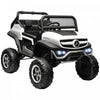 Aosom Licensed Mercedes-benz Unimog Ride On Truck, 12v Battery Powered Electric Vehicle With 2.4g Remote Control, 3 Speed Spring Suspension, Led Lights, Mp3, Music, Horn, White