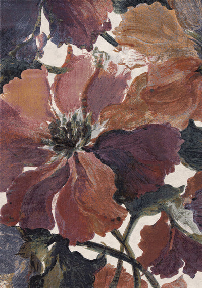 Amelia Dense Cream Pink Purple Floral Area Rug - 5'3" x 7'7"|Carpette dense Amelia crème, rose et violette à motif floral - 5 pi 3 po x 7 pi 7 po