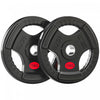 Soozier 2 x 33lbs Weight Plates Set, 2-Inch Barbell Weights Set