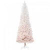 Homcom 7 Foot Artificial Christmas Tree With Metal Base Pink And White