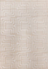 Leonardo Cream Beige Oriental Trellis Pattern Rug, 5'3\" x 7'7\" Indoor Area Rug