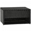 Outsunny Outdoor Deck Box For Pool, W/ Shoe Layer & Inner Liner, Black