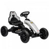 Aosom Pedal Go Kart For Kids, Pedal Powered Ride-On Car With Swing Axle, Adjustable Bucket, Handbrake, 4 Eva Wheels Powered Ride, Indoor Foot Racer, For 3-8 Years Old, White