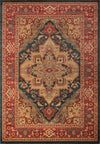 Lux Traditional 9'3\" x 12'6\" Area Rug in Blue Indoor Area Rug