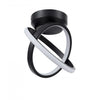 Dainolite Philo LED Semiflush Mount 20w Matte Black White Silicone Diffuser Lamp