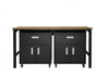 Fortress Modern 3-Piece Garage Set in Charcoal Gray Garage Storage