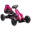 Aosom Electric Powered Ride-On Go Kart, 12v Outdoor Racer Car For Kids, With Forward Backward, Adjustable Speed, Ages 3-8 Years Old, Pink