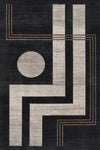 Erisa Contemporary 7'9\" x 9'10\" Area Rug in Grey Indoor Area Rug