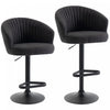 HOMCOM Adjustable Bar Stools Set of 2 with Swivel Seat, Black