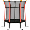 Soozier 63\" Kids Trampoline Mini Indoor Bouncer Jumper with Enclosure Net Elastic Thick Padded Pole Gift for Child Toddler Age 3-10 Years Old Red