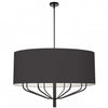 Dainolite Eleanor 8 Light Chandelier Matte Black Black/White Shade Lamp