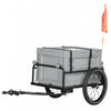 Aosom Bike Cargo Trailer, Bicycle Trailer Wagon Cart With Removable Storage Box, Quick Release 16\" Wheels And Safe Reflectors, Max Load 88lbs