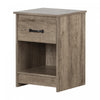 Tassio 1-drawer Nightstand With Open Storage Space - Weathered Oak