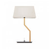 25\" Gold Angled Brass Table Lamp with Textured Shade