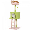 PawHut Flower Cat Tree, 48\" Cat Tower for Indoor Large Kitty with Scratching Post, Cozy Bed, Condo, Climbing Ladder, Perch, Dangling Ball, Multi-Level Kitten Activity Center