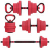 Soozier 88lbs 4-in-1 Weight Dumbbell Set, Barbell Kettlebell Push Up Stand