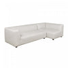 Lukas Contemporary Modern 118\" Right-Facing 2-Piece Sectional Sofa in Cream