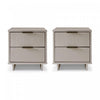 Granville Modern 18\" Nightstand in Light Gray (2-Drawer) - Set of 2