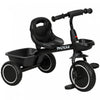 Qaba Large Kids Tricycle For Toddler 2-5 Year Old Girls And Boys, Toddler Trike Bike With Adjustable Seat, Safety Belt, Two Storage Baskets, Black