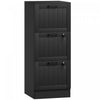 HOMCOM 3 Drawer File Cabinet with Lock Filing Cabinet for A4 Letter Black