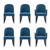 Hillman Modern 6-Piece Dining Chair Set in Blue