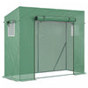Outsunny 6.6' X 2.5' X 5.5' Walk-in Greenhouse Patio Hot House Plants Flowers Herbs Tomato Grow With Steel Frame Door Window Garden Balcony Patio Green
