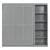 Jocelyn Space-saving Full Murphy Bed With Shelves - Grey