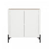 Abbey Modern 32\" Accent Cabinet in Maple and Off White