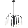 Dainolite Callway 6 Light Chandelier Matte Black Lamp