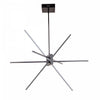 Dainolite Summit LED Chandelier 46w Matte Black White Acrylic Diffuser Lamp