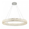 Elegance Integrated Led Chandelier 40\", Chrome With Crystal Glassware
