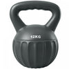 Soozier Kettlebell, 26 lbs Kettle Bell with Non-Slip Handle for Home Gym, Weight Lifting and Strength Training, Grey
