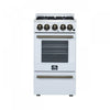 Forno Lamazze 20\" Freestanding Gas Range, White, FFSGS6265-20WHT
