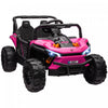 Qaba Kids Powered Ride-On Car, 12v Battery Powered Electric Car For Kids, Toy Truck With Remote Control, Spring Suspension, Led Headlights, 3 Speeds, Horn, Music, Pink