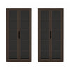 Rivington Modern 38\" Bookcase Cabinet in Walnut - Set of 2