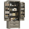 HOMCOM 64\" Kitchen Pantry Cabinet Storage Cabinet with Doors Drawers, Grey
