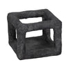 6\" Textured Open Square Cube - Black